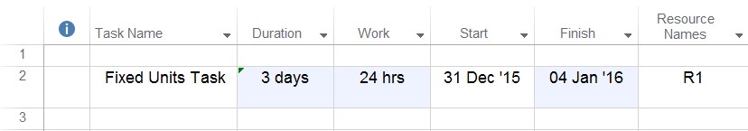 Fixed Units Taks 2