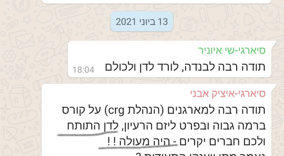 קורס ניהול פרויקטים  CRG הנדסה